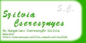 szilvia cseresznyes business card