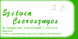 szilvia cseresznyes business card